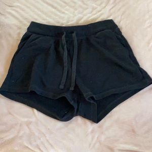 Black Cotton Shorts